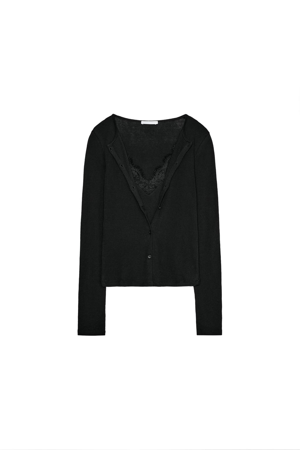 LACE COMBINATION JACKET TOP - image 3