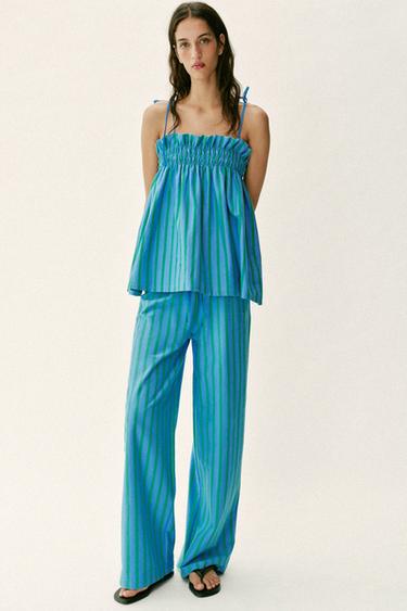 STRIPED STRAPPY TOP - striped by Zara