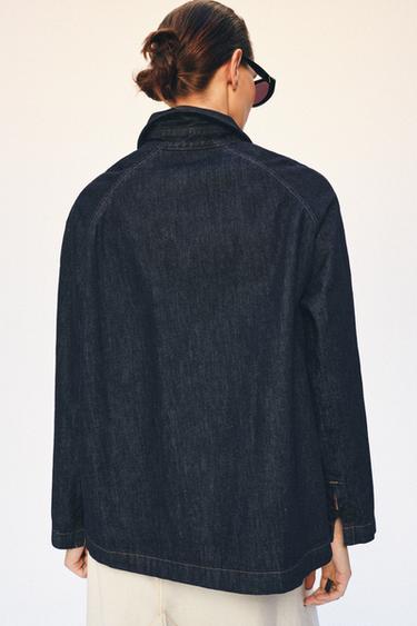 ZW COLLECTION DENIM JACKET WITH FIREMAN CLASPS - Blue by Zara - Image 2