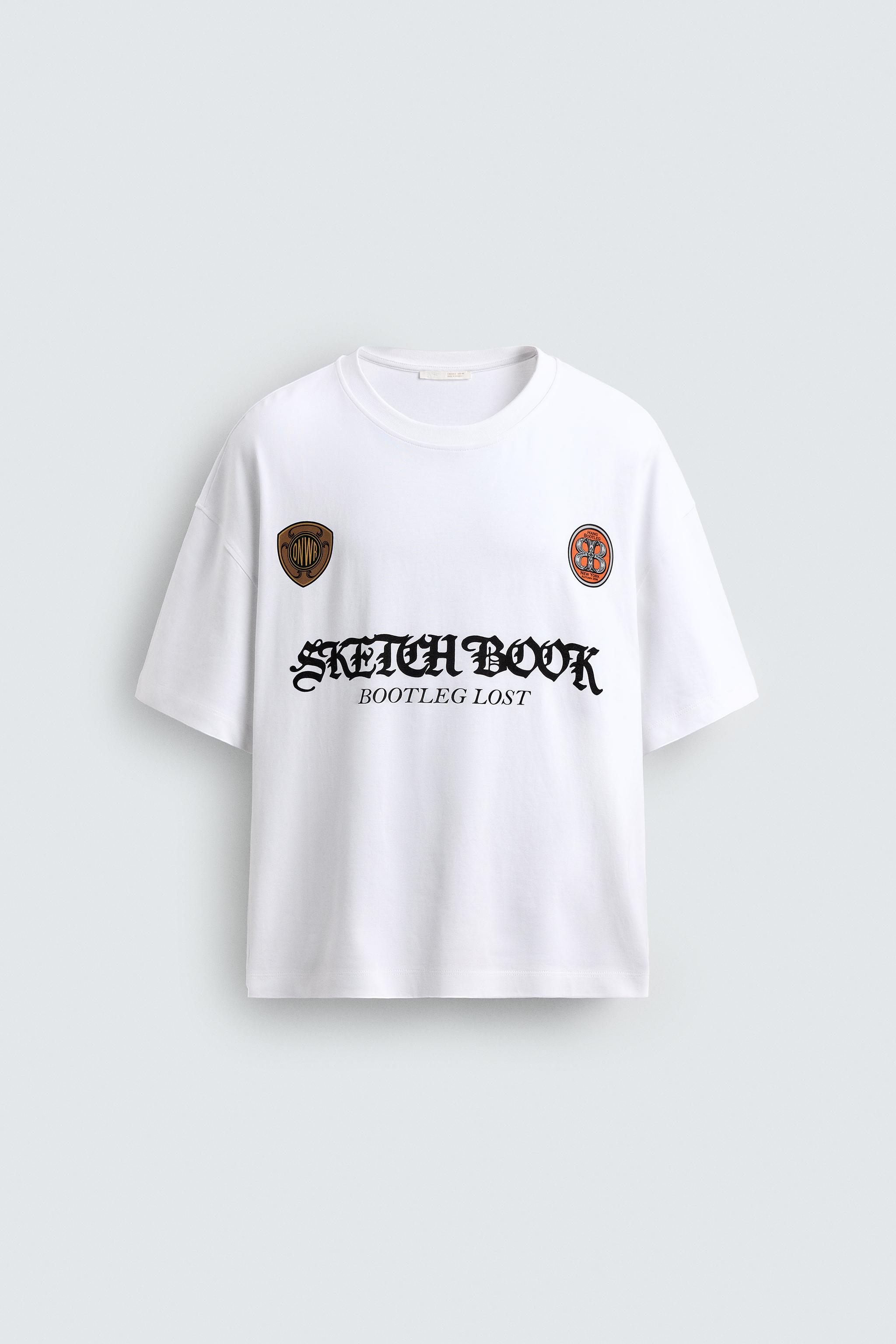 T-SHIRT WITH CONTRAST PRINTS - White | ZARA India T-SHIRT WITH CONTRAST PRINTS - White | ZARA India