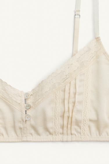 BRALETTE TRIANGULAIRE ROMANTIQUE LIMITED EDITION - Blanc cassé de Zara - Image 2