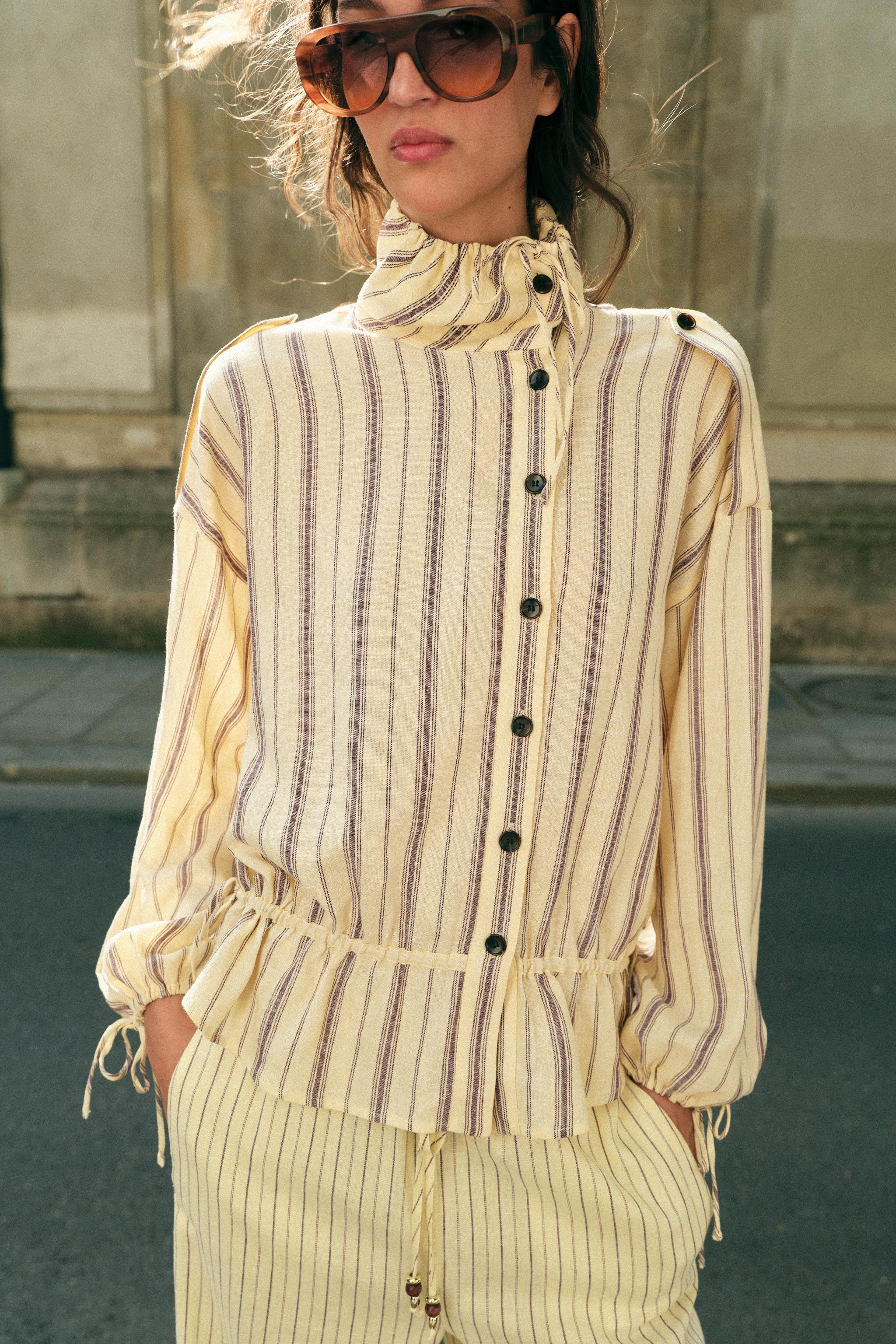 STRIPED LINEN JACKET