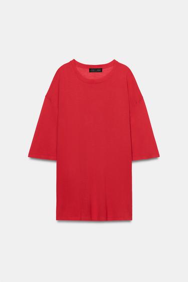 TOP OVERSIZE EN MAILLE - Rouge de Zara - Image 3
