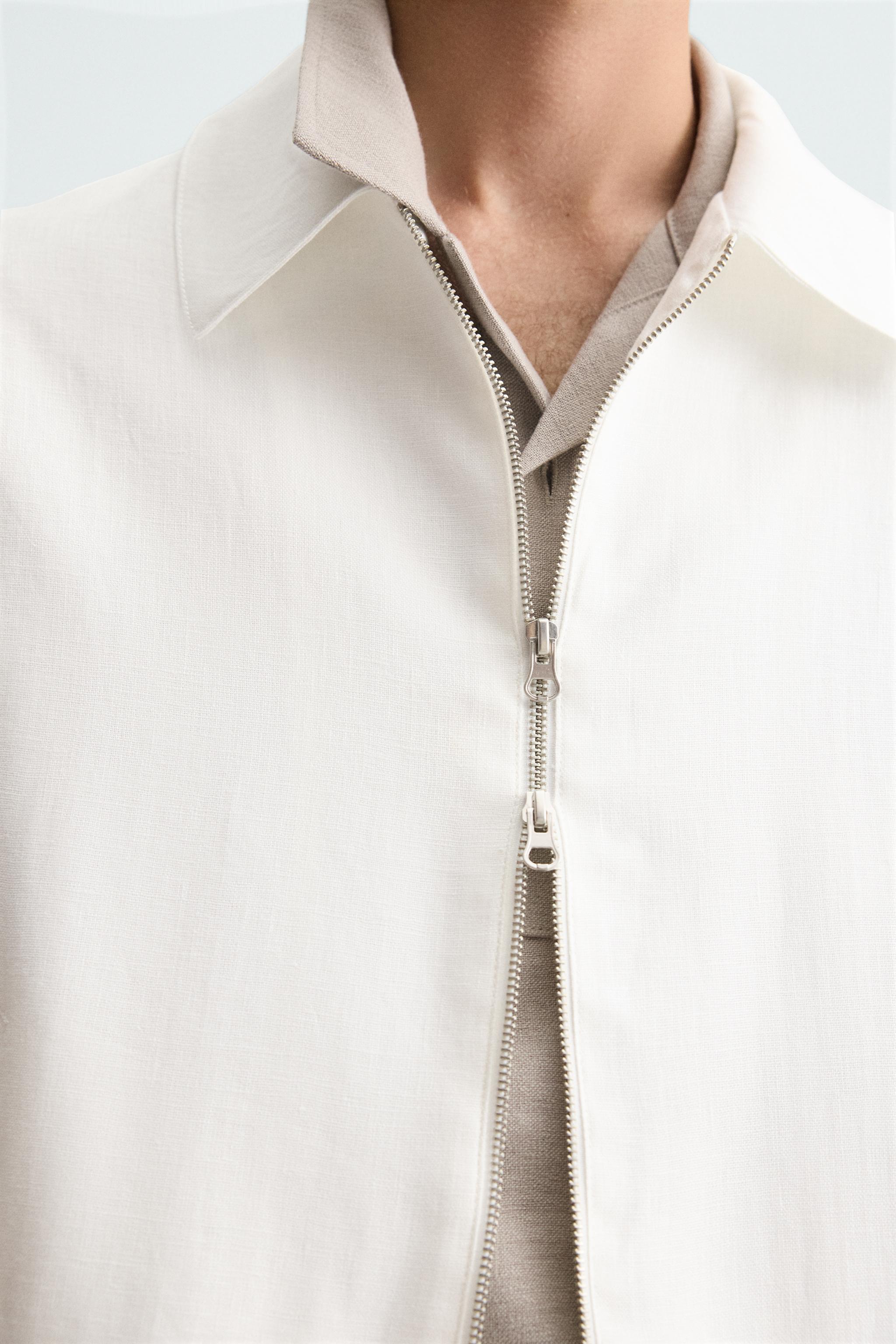 定価36,300- papier Linnen jacket/white papier / Linnen jacket | JURK MAISON CÏTY
