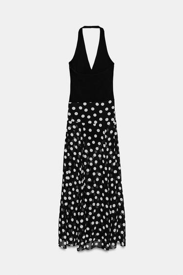 ROBE BIMATIÈRE À POIS - Noir de Zara - Image 8