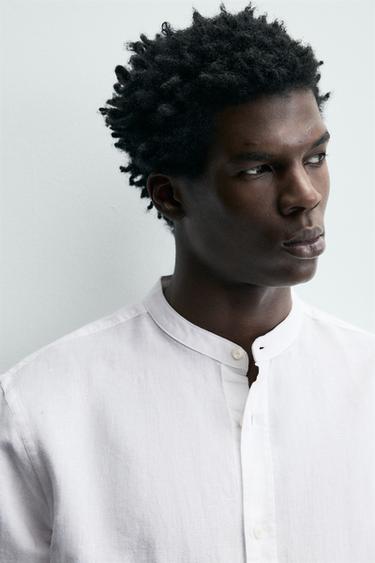 CHEMISE RELAXED FIT LIN - COTON - Blanc de Zara - Image 4