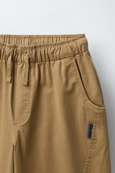PANTALON BALLON AVEC SURPIQÛRES - Marron clair de Zara - Image 2