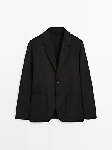 Zara Double wool blend blazer - Black