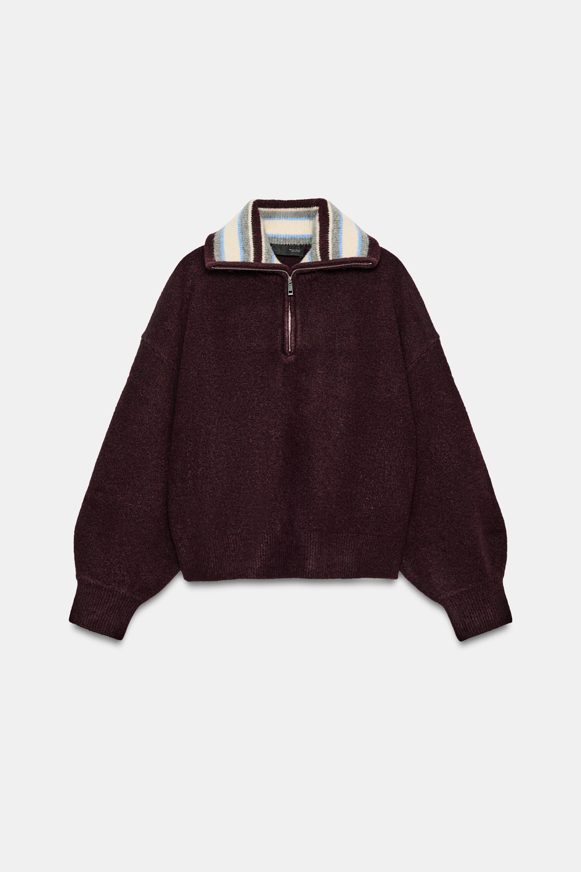 Contrast Collar Knit Jumper