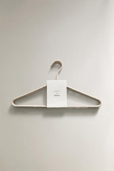 BEIGE COTTON AND LINEN HANGER (PACK OF 4) - Light beige by Zara - Image 3