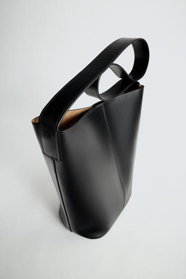Zara KOŽNA SHOPPER TORBA LIMITED EDITION – Crna