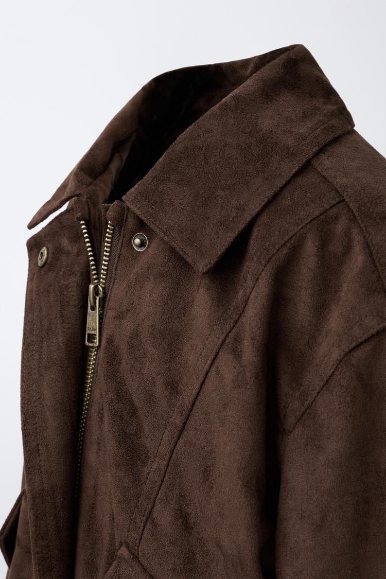 Chaqueta bomber de gamuza sintética 6