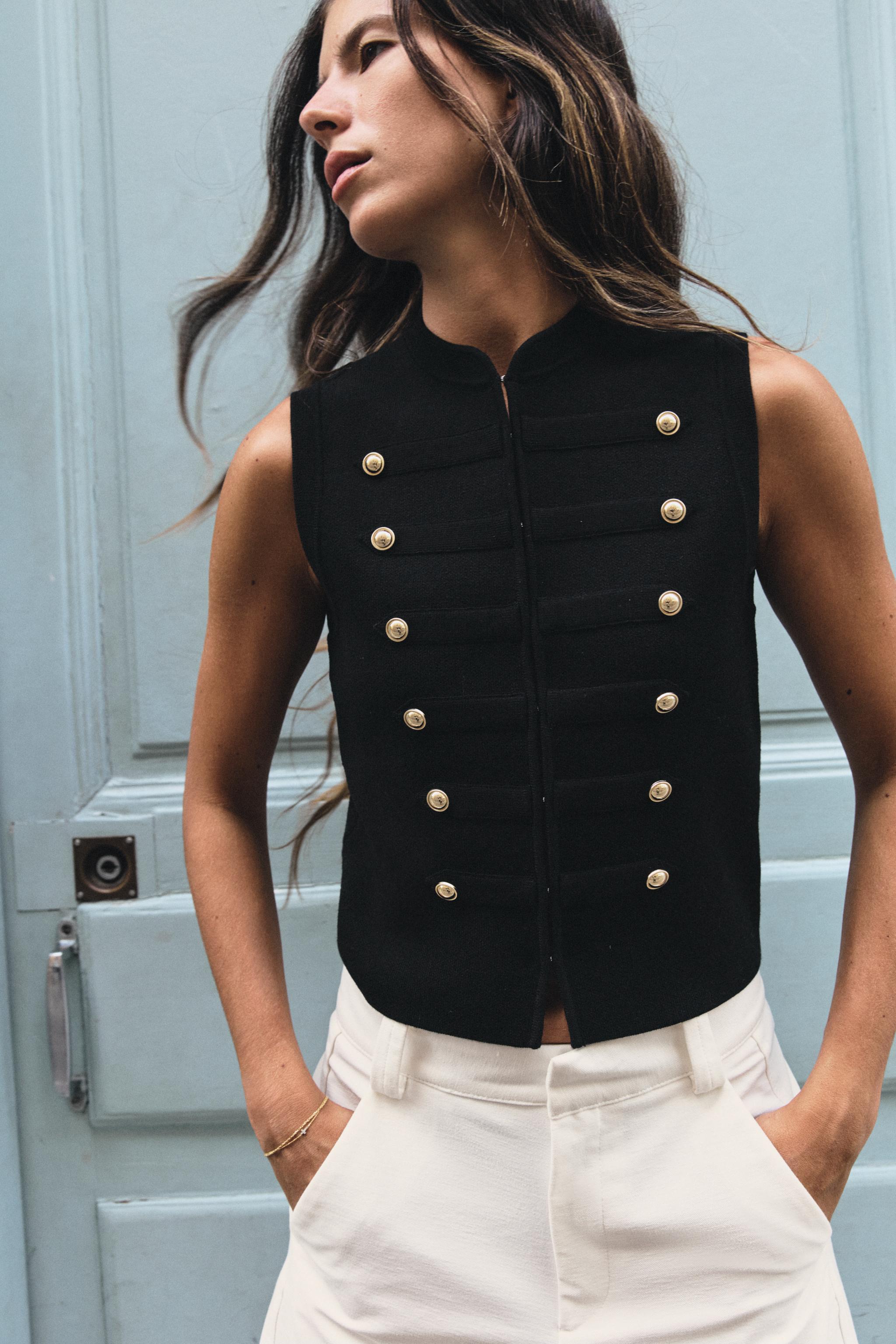 Zara Düğmeli Yelek Top görsel 4