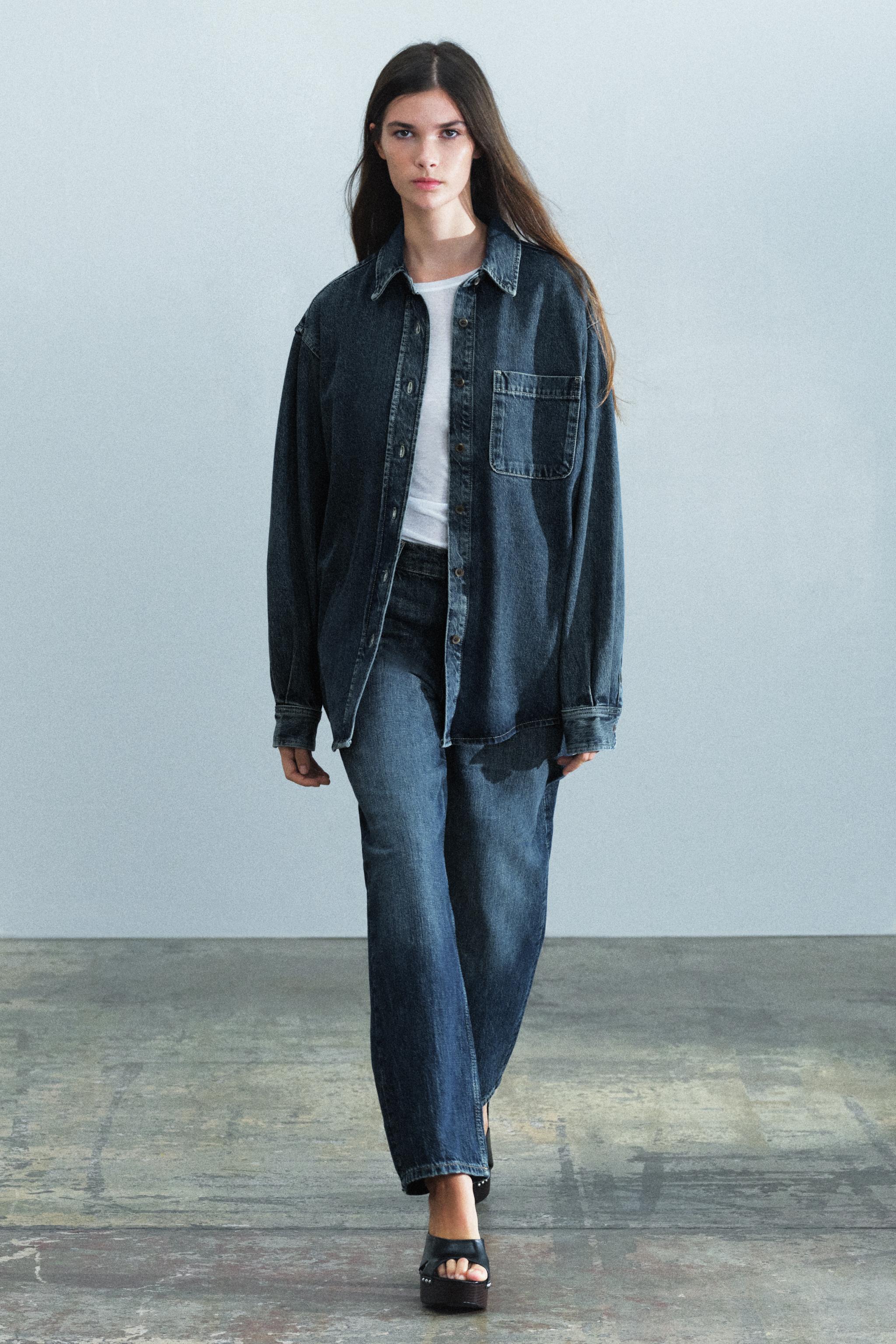 Zara ZW COLLECTION DENIM GÖMLEK