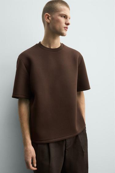 SWEAT RELAXED FIT TECHNIQUE - Marron foncé de Zara - Image 6