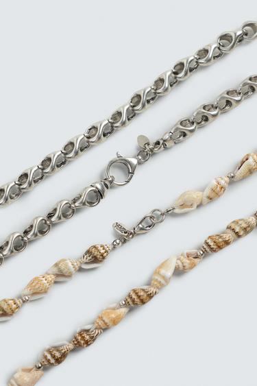LOT DE 2 COLLIERS EN MATIÈRES VARIÉES - Multicolore de Zara - Image 3