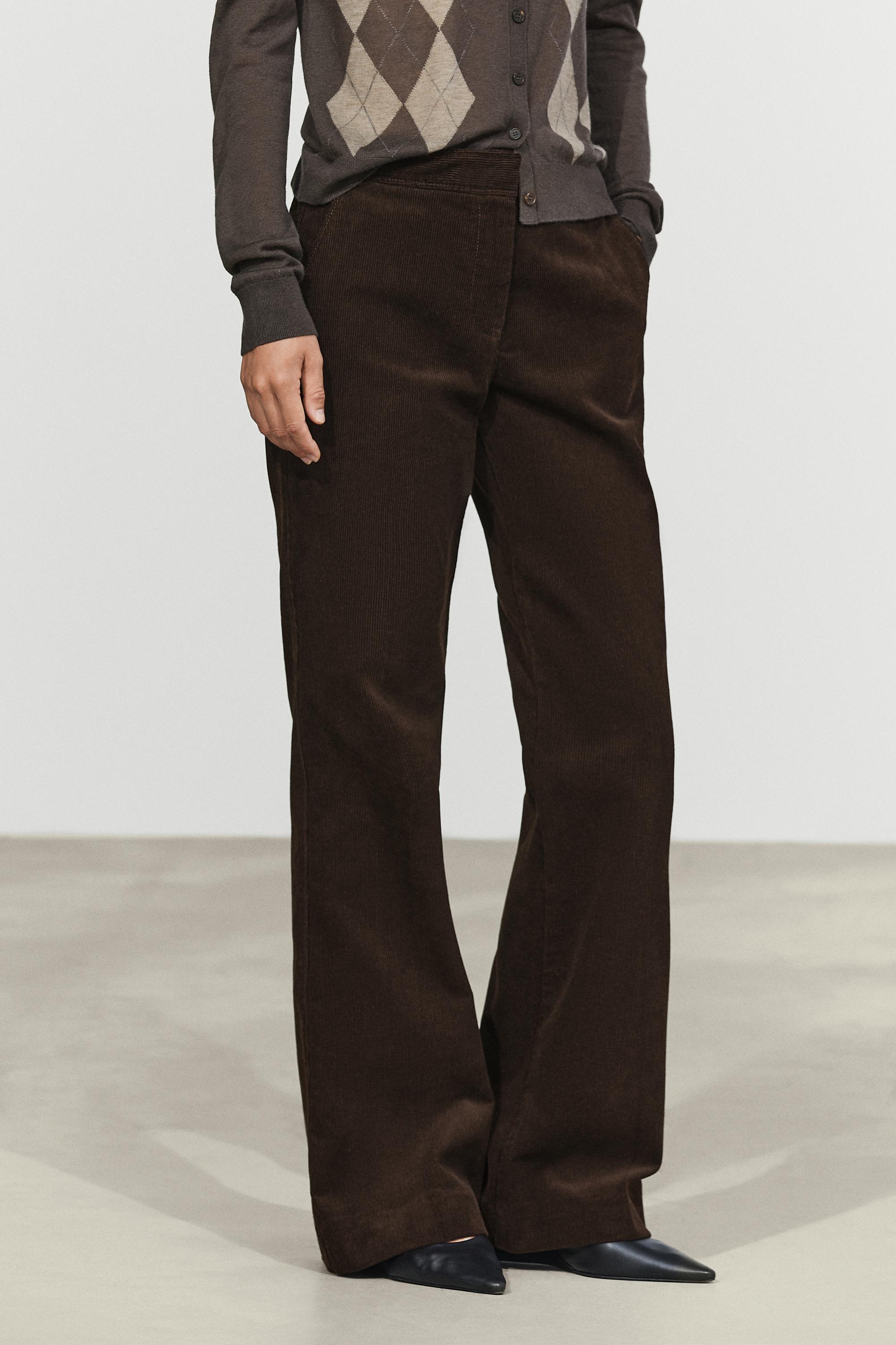 Corduroy flared pants