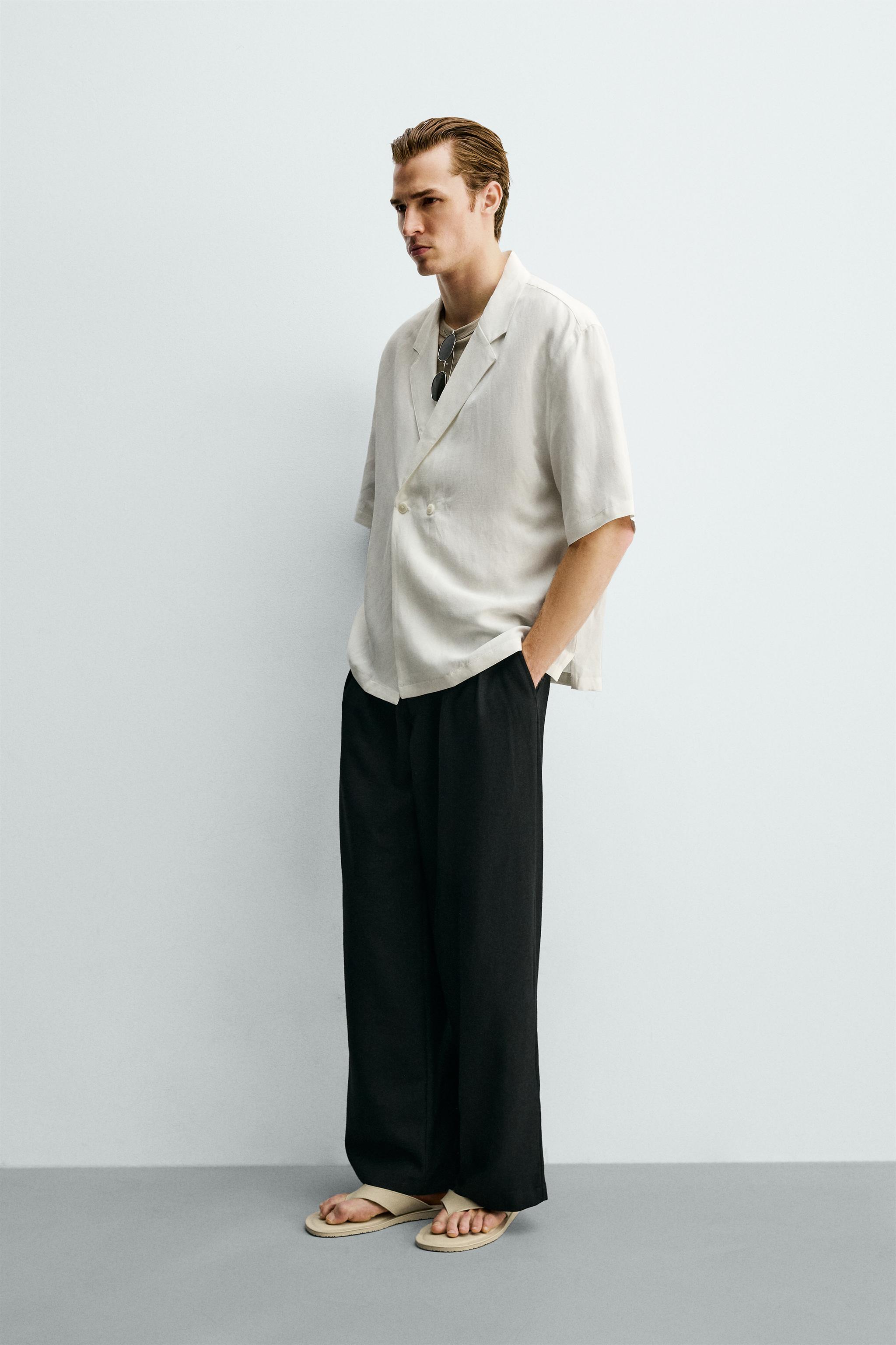 Zara VISCOSE-LINEN KIMONO SHIRT at Mall of America® in Bloomington, MN