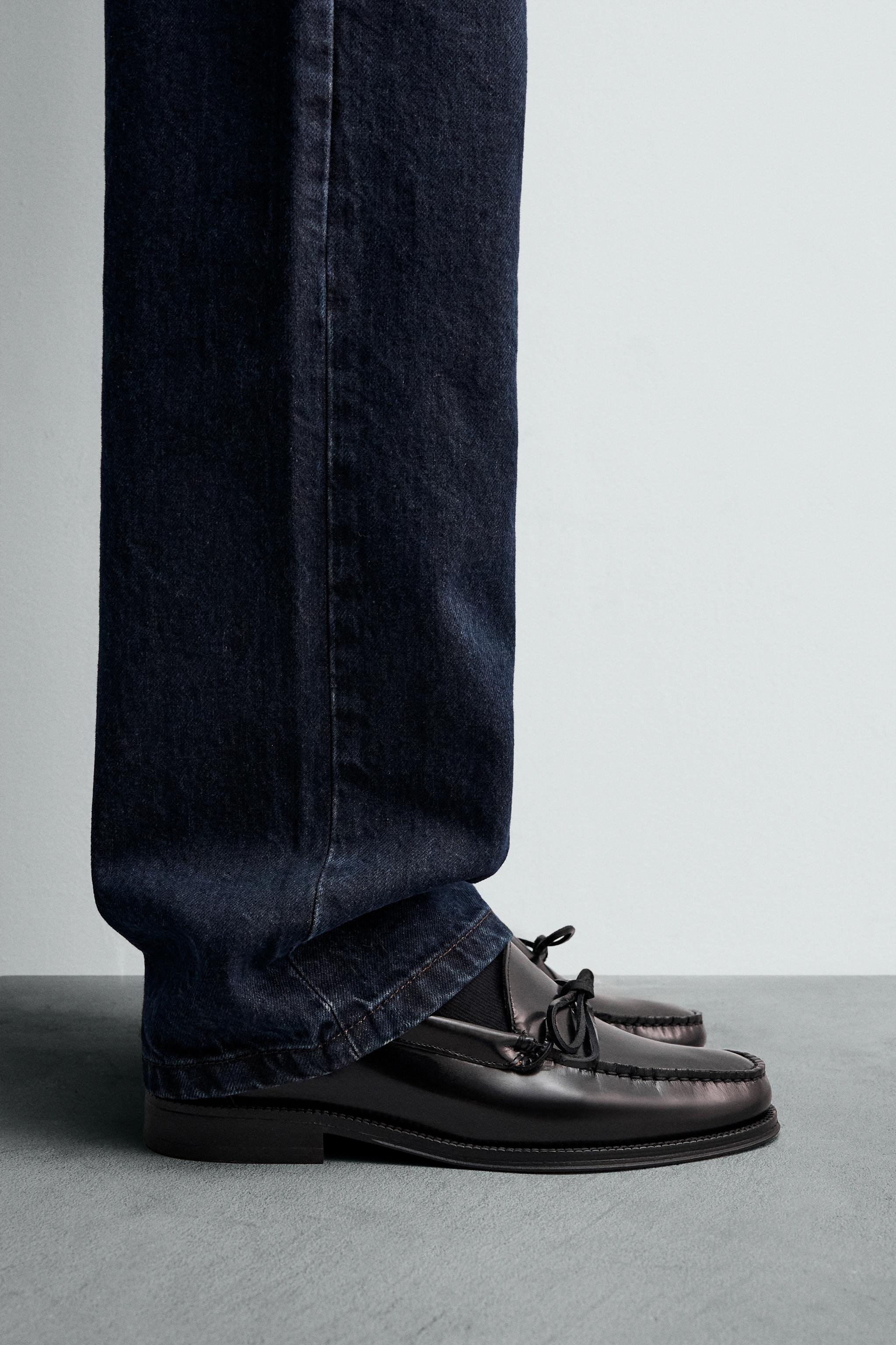 MOCASSINS EN CUIR AVEC NŒUD