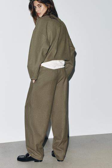 PANTALON DROIT SOFT - Kaki de Zara - Image 4