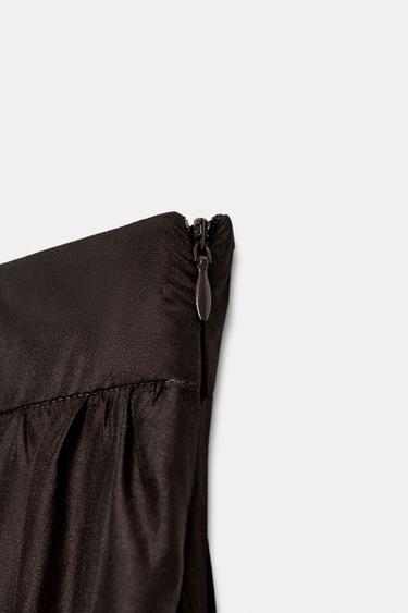 JUPE MI-LONGUE BRODÉE AMple - Marron de Zara - Image 6