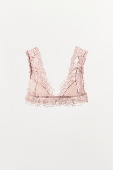 TRIANGEL-BH MATERIALKOMBINATION SPITZE - Pastellrosa von Zara