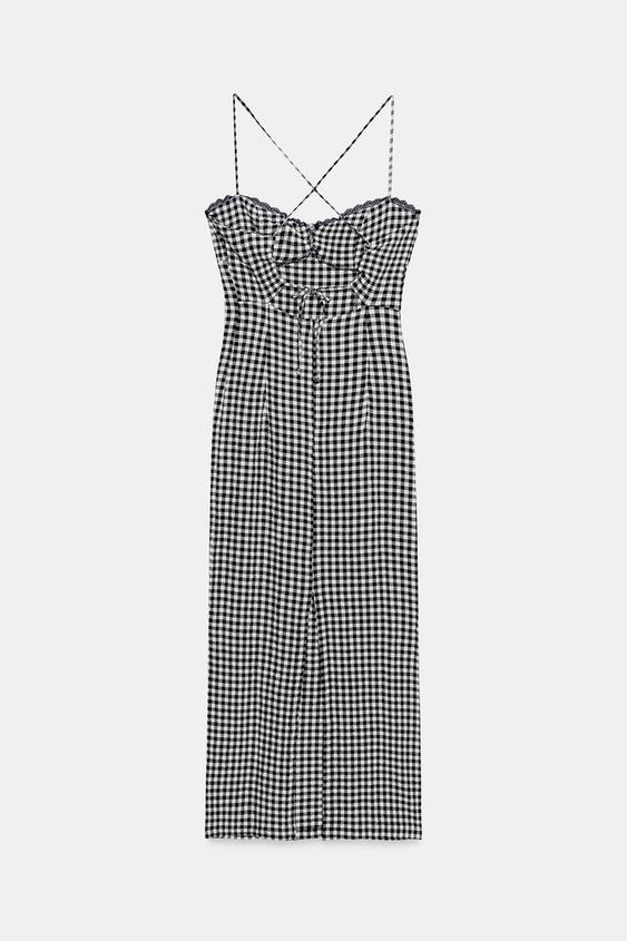 blue gingham dress zara The Style Rawr