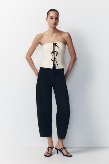 TOP PALABRA DE HONOR LAZOS - Crudo de Zara - Imagen 0