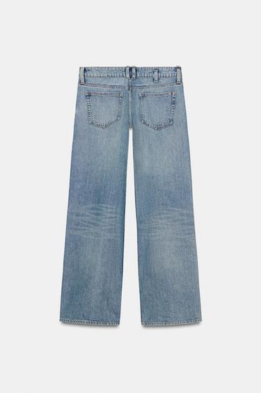 Z1975 STRAIGHT LOW-RISE RIPPED JEANS - Indigo by Zara - Image 9