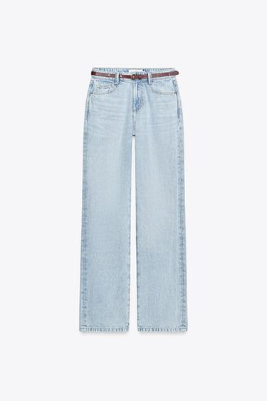 JEAN Z1975 REGULAR FIT TAILLE HAUTE CEINTURE - Bleu clair de Zara - Image 7