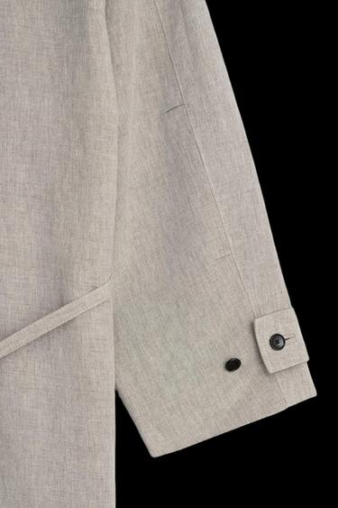 RELAXED FIT VISCOSE - LINEN PARKA - Mink by Zara