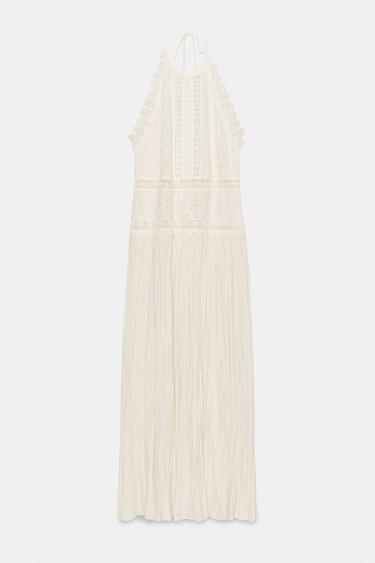 ZW COLLECTION LACE MIDI DRESS - Ecru by Zara - Image 4