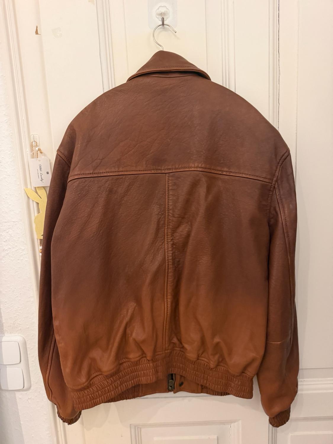 VINTAGE-EFFECT LEATHER JACKET LIMITED EDITION - Image 3