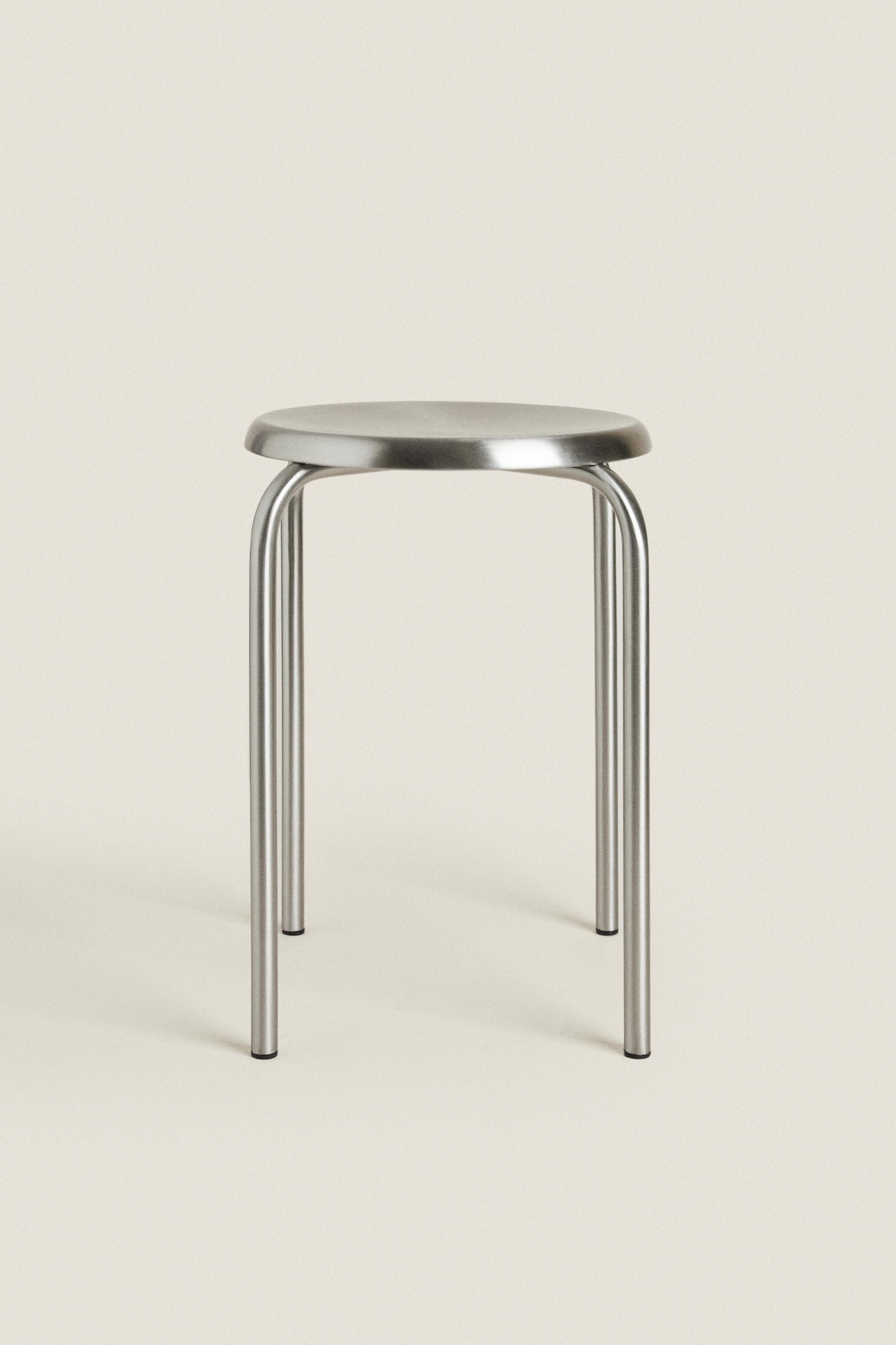 STEEL STOOL - Matte silver | ZARA Canada