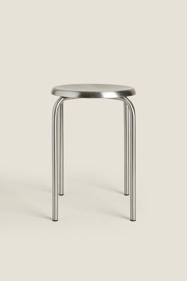 STEEL STOOL - Matte silver by Zara