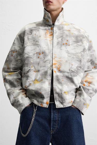ABSTRACT PRINT JACKET - Orange by Zara - Image 6