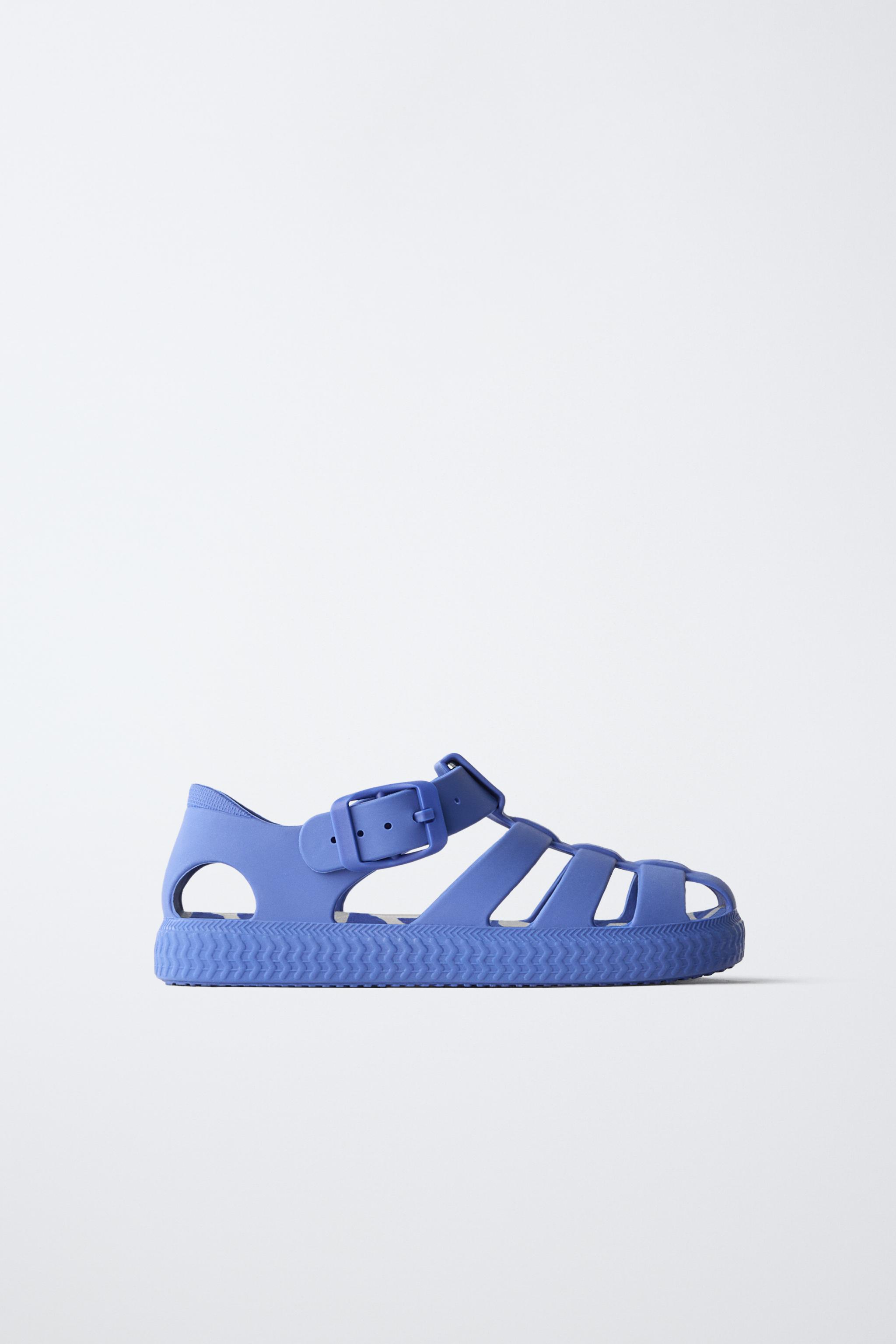 RUBBERIZED FISHERMAN SANDALS — Blue