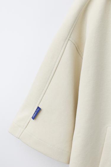 ENSEMBLE SWEAT À CAPUCHE ET BERMUDA INTERLOCK - Écru moyen de Zara - Image 7