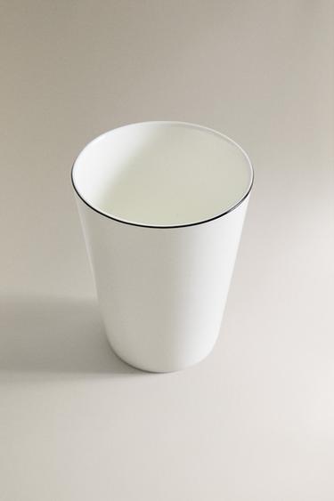 PORTE-BROSSE À DENTS PORCELAINE BONE CHINA - Blanc de Zara - Image 1