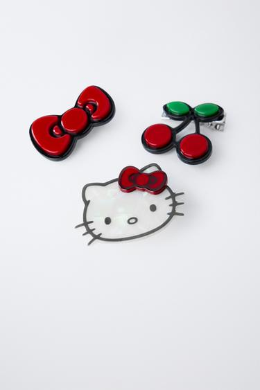 3-PACK OF HELLO KITTY © SANRIO HAIR CLIPS - Red by Zara - Image 2