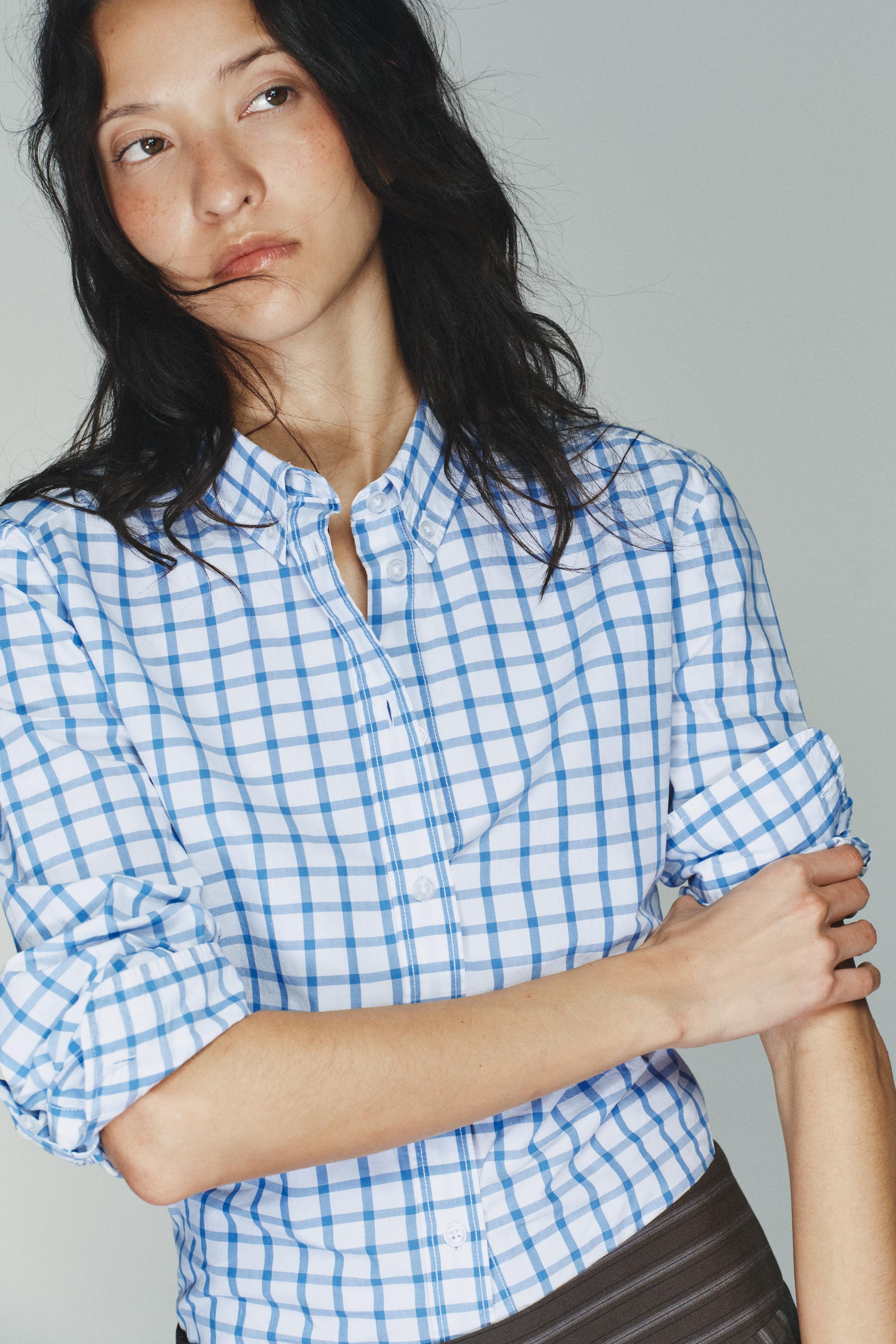 PLAID POPLIN SHIRT