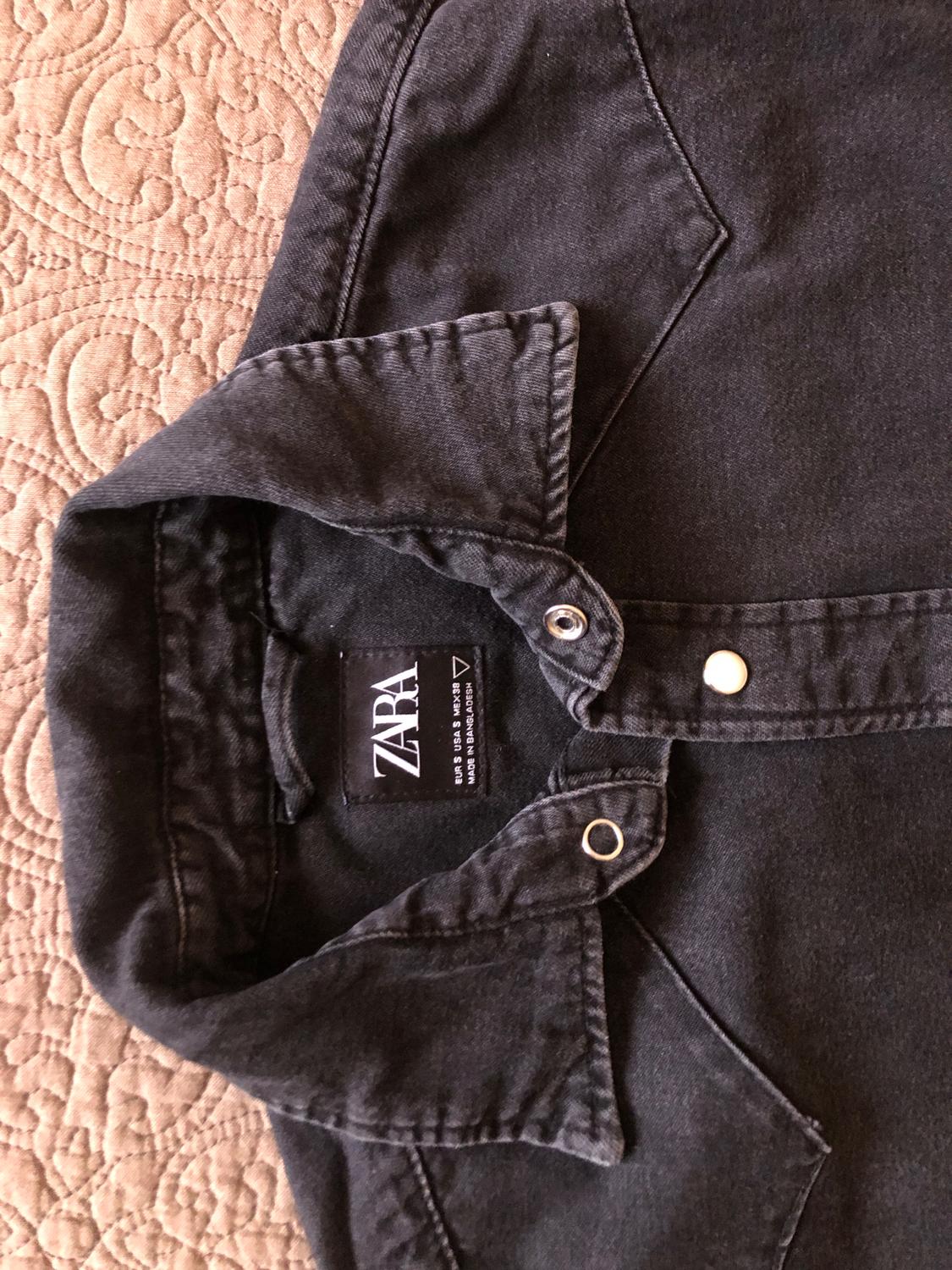 TOPSTITCHED DENIM SHIRT - Image 3