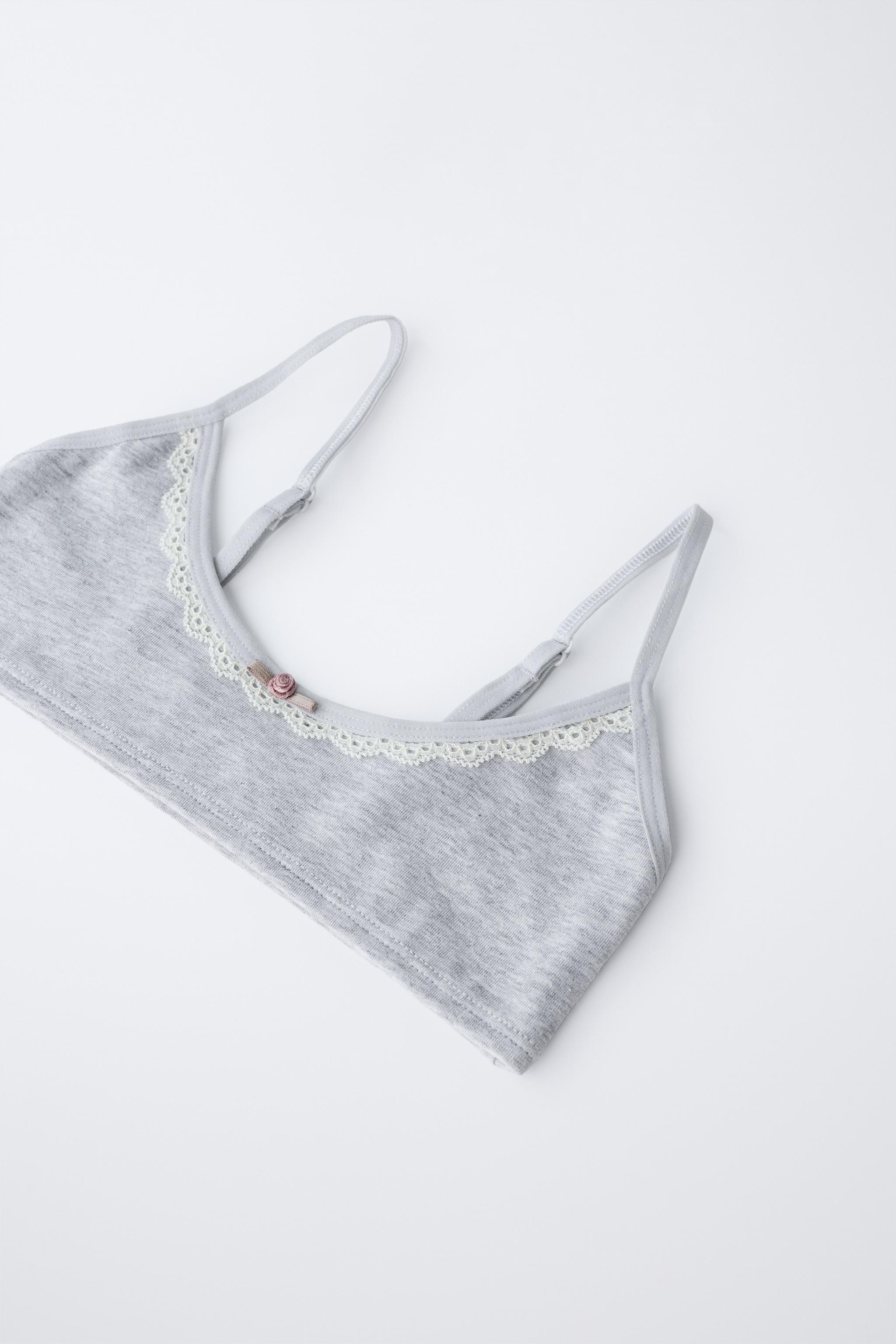 AGES 9-14/ THREE-PACK OF LACE TRIM TOPS