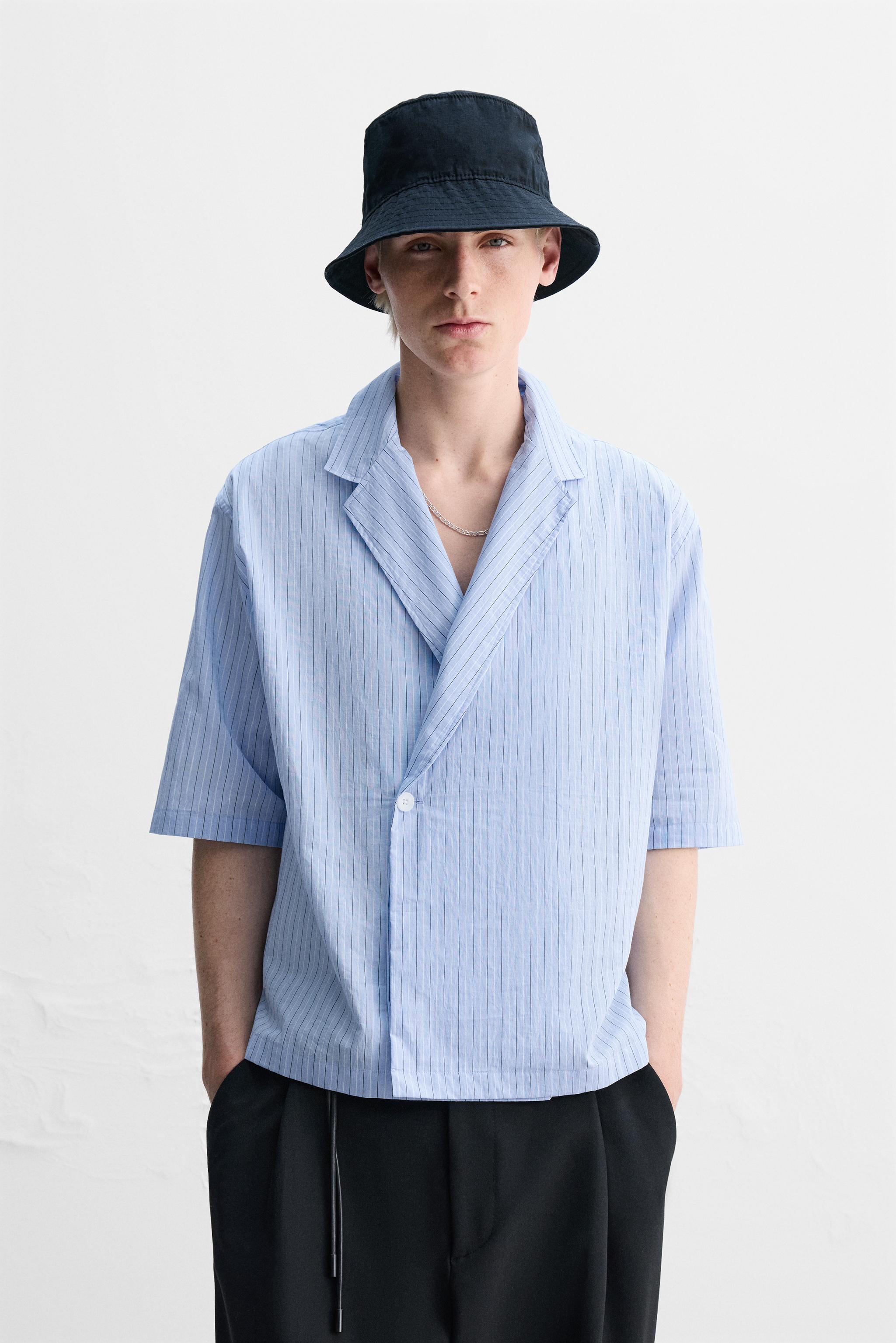 【YOURNUS】Sage Blue Stripe Shirt Mini Shirtdress in Japanese Blue Stripe – HOMMEGIRLS