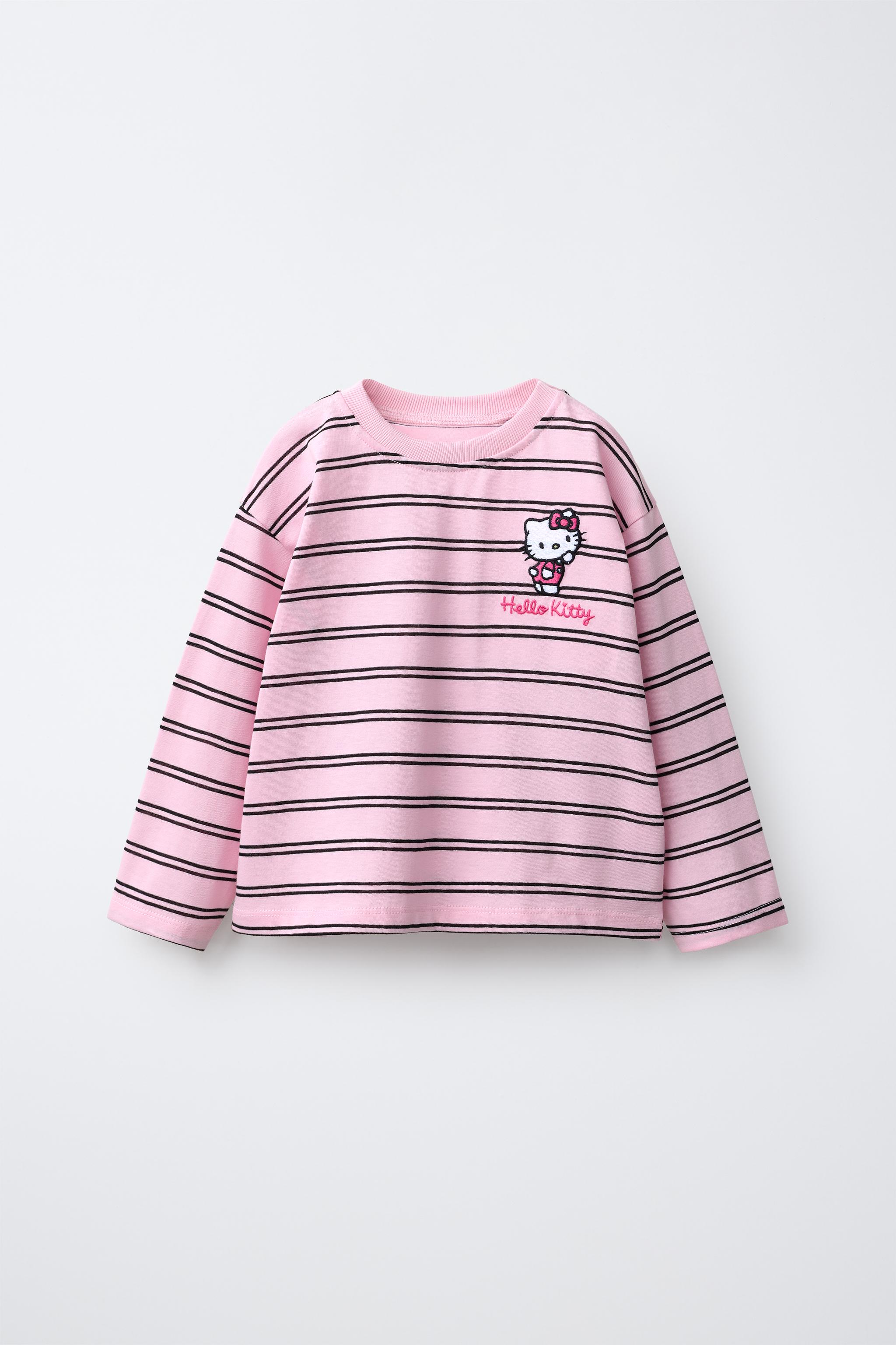 CAMISETA RAYAS BORDADO HELLO KITTY © SANRIO