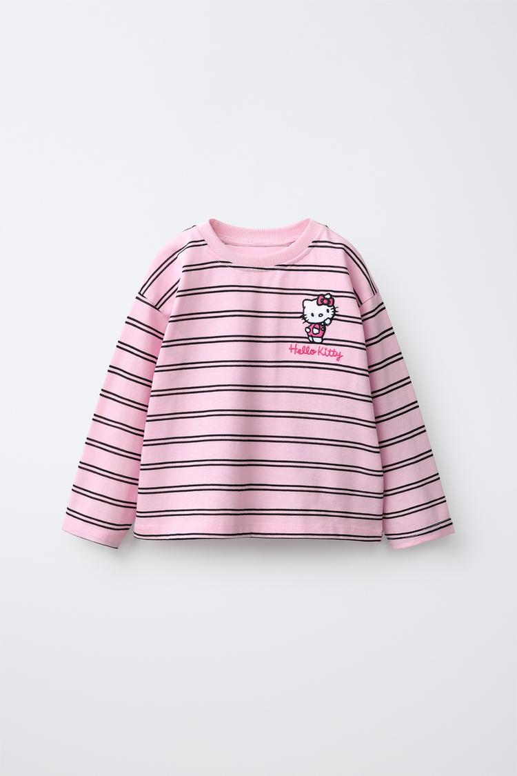CAMISETA RAYAS BORDADO HELLO KITTY © SANRIO