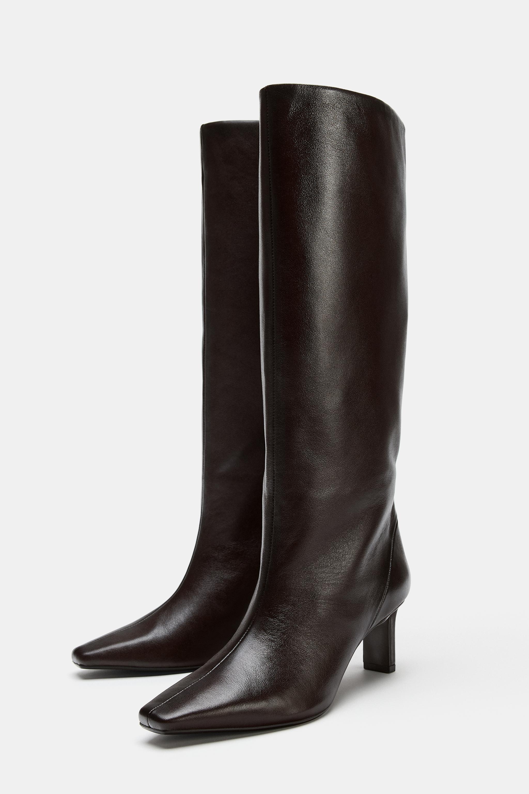 LEATHER HEELED BOOTS