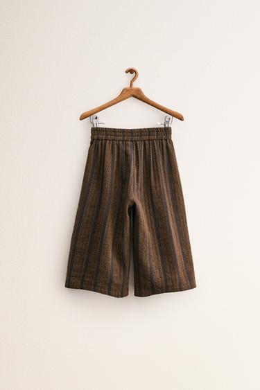 ZARA TIMELESS - PANTALON IMPRIMÉ À RAYURES - Marron clair de Zara - Image 1