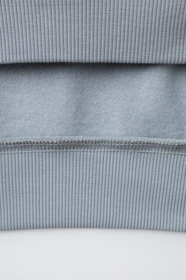 PLUSH SWEATSHIRT AND JOGGER TROUSERS SET WITH SLOGAN - Light grey by Zara - Image 7