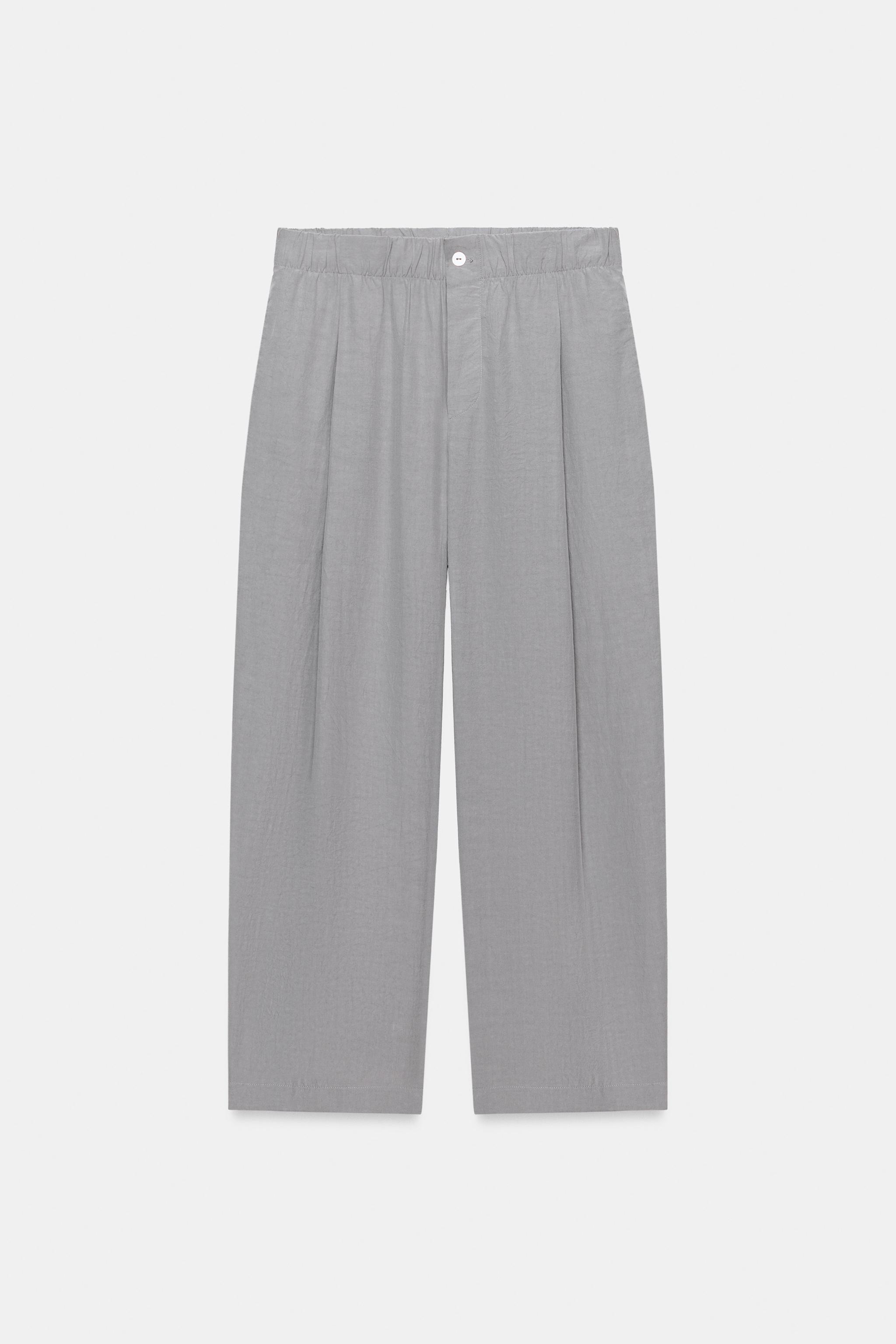 Zara ELASTİK CROP FIT PANTOLON görsel 3